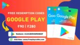 Giveaways! Free Google Play Code Redemption: Rs.20, 40, 90, 150, 280